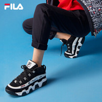 FILA 斐乐官方 W系列男篮球文化鞋 Barricade 黑色/标准白-BW 42.5