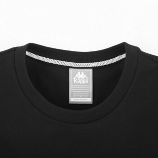 Kappa卡帕 男款运动短袖休闲T恤夏季半袖 |K0912TD47 黑色-990 XXL