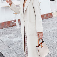 naegvrre 奈格薇儿 女士双面呢羊毛大衣（浅绒驼） 过膝长款 (165/88A、浅绒驼)