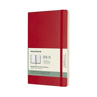 Moleskine 2018-2019 18月 黑色软面每周笔记本 大号