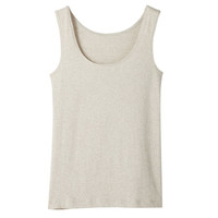 无印良品 無印良品 MUJI 女式 棉保暖 背心 浅米色 S