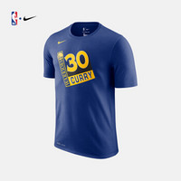 NBA-Nike 金州勇士队 库里 男子 运动 圆领短袖T恤 AQ6419-495 图片色 M