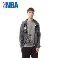 NBA潮流服饰 时尚休闲运动 连帽外套 MK0418AA 灰色 XL