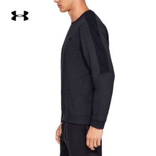 Under Armour 安德玛 UA男子Microthread 长袖圆领运动卫衣-1329845 黑色001 L