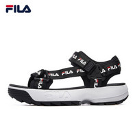 FILA 斐乐White Line系列官方 男子凉鞋 2019夏季新款ins同款时尚魔术贴凉拖鞋 黑色-BK 40.5