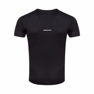 ASICS亚瑟士 速干男式跑步短袖T恤2011A595-001 黑色 L