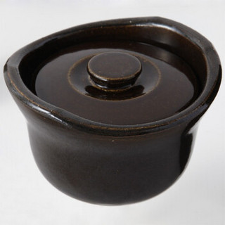 无印良品 MUJI 陶土饭锅 1.5杯米（0.27升） 锅巴茶色 约直径18×高12cm 容量270mL外口径18m