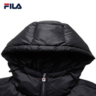 FILA 斐乐官方 男子羽绒服 2019冬季新款运动满印短款羽绒服男 传奇蓝-NV 180/100A/XL