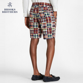 Brooks Brothers/布克兄弟男士马德拉斯图案休闲短裤 9003-拼色 33