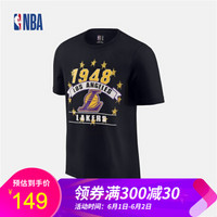 NBA 洛杉矶湖人队 年份系列 运动休闲针织内搭短袖T恤 图片色 2XL