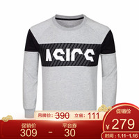 ASICS亚瑟士 2019秋冬男式圆领套头卫衣 2031A871-020 麻灰色 L