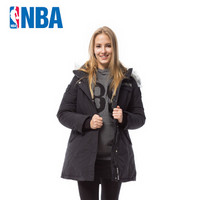 NBA潮流服饰  篮网队时尚休闲运动羽绒服外套女 MK0385AA 黑色 XS