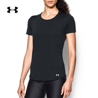 安德玛（UNDERARMOUR） UA女子Speed Strike短袖T恤-1306666 黑色001 XL