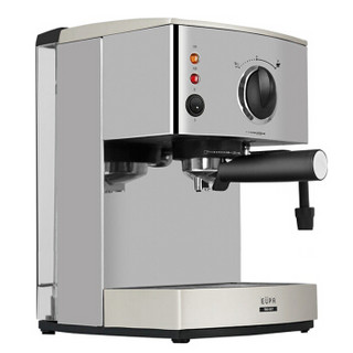灿坤（EUPA）咖啡机家用 15Bar意式半自动咖啡机办公室用 蒸汽打奶泡 不锈钢机身 靓丽银色