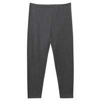 無印良品 MUJI 無印良品  女式 弹力天竺七分长收腿裤 黑色 XL