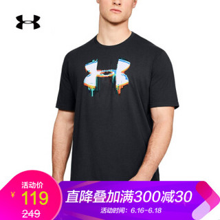 Under Armour 安德玛 UA男子Glitch Big Logo运动短袖T恤-1318555 黑色001 S