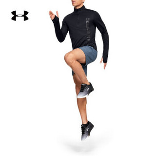 安德玛官方 UA Split 男子 1/4 拉链运动T恤 Under Armour-1342689 黑色002 L