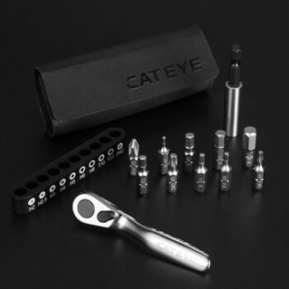 猫眼（CATEYE）棘轮扳手多功能修理工具合金钢镀铬双向扭转自行车维修工具 棘轮扳手