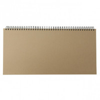 无印良品 MUJI 再生纸笔记本（付日程表） 黄土颜色*白色350*170mm
