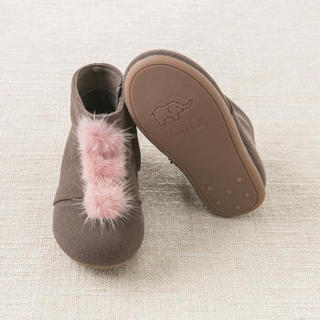 davebella戴维贝拉秋冬季新款女童儿童休闲鞋子 幼儿宝宝靴子 咖啡色 170(鞋内长17.0cm)
