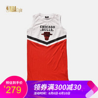 NBA STYLE潮流服饰 芝加哥公牛队 夏季圆领无袖长款背心连衣裙 图片色 S