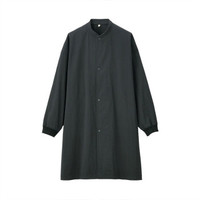 無印良品 MUJI 無印良品 Labo 男女通用 棉混不易沾水 带罗纹大衣 黑色 L-XL