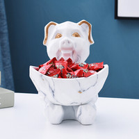 Hoatai Ceramic 华达泰陶瓷 北欧创意陶瓷摆件糖果果盘 招财猪A款