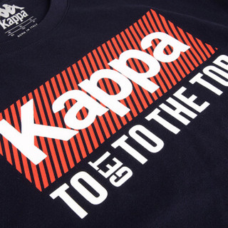 Kappa卡帕 男款运动短袖休闲T恤夏季半袖|K0712TD16 深蓝-888 XXL