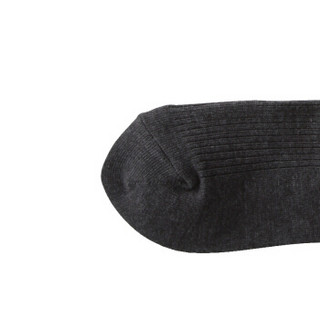 无印良品 MUJI 男士 合脚直角秘鲁棉混罗纹袜 炭灰色 24-26cm