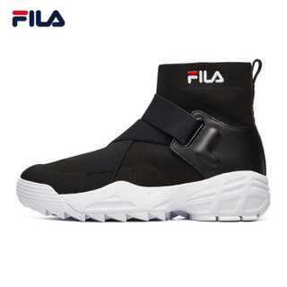 FILA 斐乐官方 女高帮袜套休闲鞋2019 WHITE SPECIAL系列 黑色-BK 38