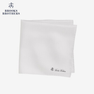 Brooks Brothers/布克兄弟男士丝质方巾1000003195 1001-白色