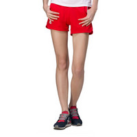 Kappa卡帕 女短裤运动休闲沙滩裤针织短裤 K0622DY12 大红色-553 XL