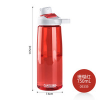 驼峰（CAMELBAK） 美国户外运动水壶大容量水杯塑料水瓶 750ML珊瑚红