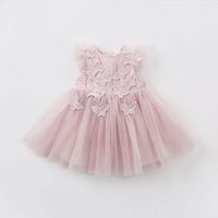 davebella戴维贝拉童装夏季婴儿衣服女童夏装新品连衣裙 女宝宝蝴蝶背心裙 儿童公主裙幼小童裙子 烟紫色 4T/100cm(建议身高90-100cm)