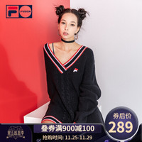 FILA（斐乐）FUSION编织衫男女2018冬季新款休闲运动简约大方上衣 传奇蓝-NV 175/96A/L