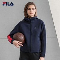 FILA（斐乐）2019 R系列女外套春季新款休闲运动服时尚防风针织连帽外套女服 RD-宝蓝 165/84A/M