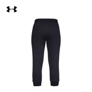 安德玛官方 UA Rival Fleece 女子 运动中裤 Under Armour-1317857 黑色002 S