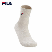 FILA 斐乐 女子中腰袜  2019冬季新款纯色休闲运动潮流棉袜女袜 花灰-MG XS