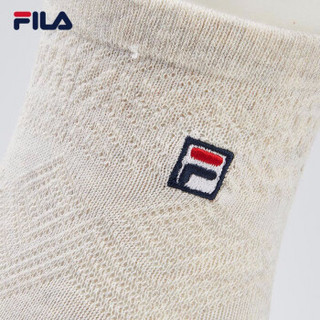 FILA 斐乐 女子中腰袜  2019冬季新款纯色休闲运动潮流棉袜女袜 花灰-MG XS