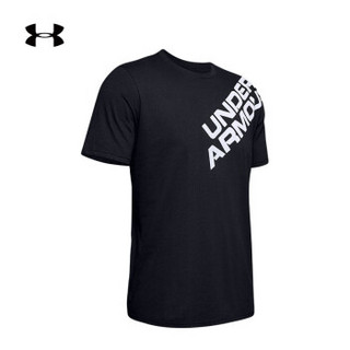 安德玛官方 UA Shoulder 男子 运动短袖T恤 Under Armour-1344227 黑色001 L