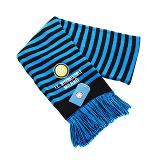 inter 国际米兰 足球俱乐部 针织围巾 蓝黑色