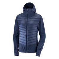 萨洛蒙（Salomon）女款羽绒服HALOES DOWN HYBRID HOODIE 深蓝色C10591 S