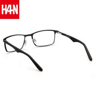 汉（HAN）眼镜框眼镜架近视男款近视眼镜男成品超轻潮配镜全框 3511 经典亮黑 配1.60非球面防蓝光镜片(200-600度)
