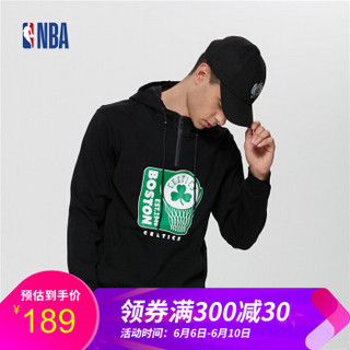 NBA 凯尔特人 球队款宽松印花连帽 卫衣 2XL