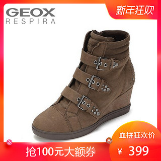  GEOX 健乐士 D4467C 女士坡跟短靴