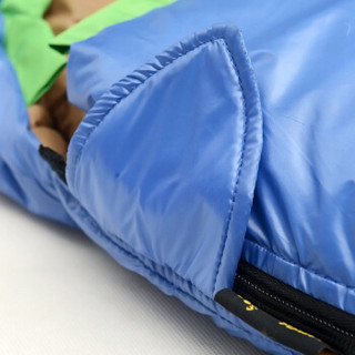 威迪瑞 羽绒睡袋秋冬户外加厚保暖信封带帽野营睡袋 800g蓝色(舒适款)