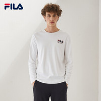 FILA（斐乐）2019 W系列男长袖春季新品潮流时尚长袖T恤运动休闲长袖男上衣 标准白-WT 170/92A/M