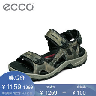 ECCO爱步凉拖鞋夏季男士透气沙滩鞋 越野069564 深灰色06956401543 42