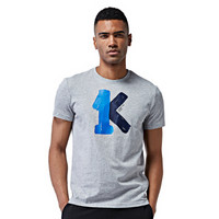 Kappa卡帕 男款运动短袖休闲T恤夏季半袖|K0712TD21F 灰色-105 XL