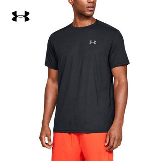 Under Armour 安德玛官方 UA男子 Microthread跑步短袖T恤-1271823 黑色002 XXL